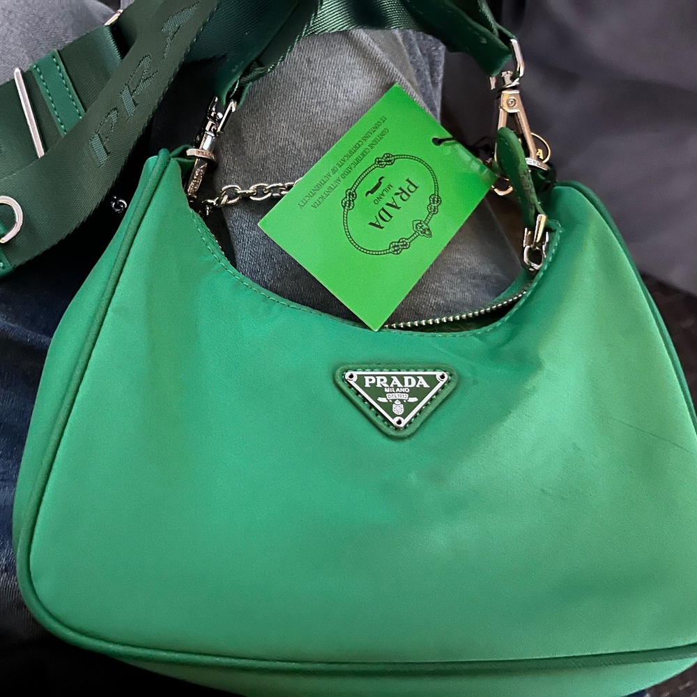 Prada re-edition 2005 Nylon Bag Mint Green